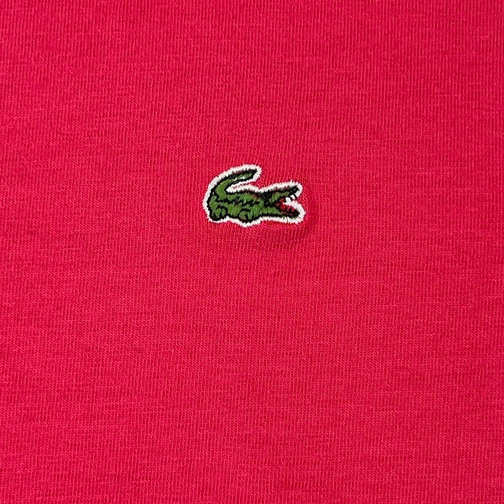 Lacoste Womens Long Sleeve Crew Neck T-Shirt Deep Pink US Size M (EU/6) VTG NWT - Picture 4 of 10